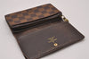 Authentic Louis Vuitton Damier Portefeuille Tresor Wallet Purse N61736 LV 8534I