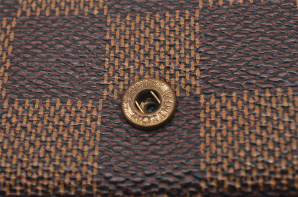 Authentic Louis Vuitton Damier Portefeuille Tresor Wallet Purse N61736 LV 8534I