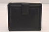Authentic Salvatore Ferragamo Vara Rhinestone Leather Bifold Wallet Black 8534M