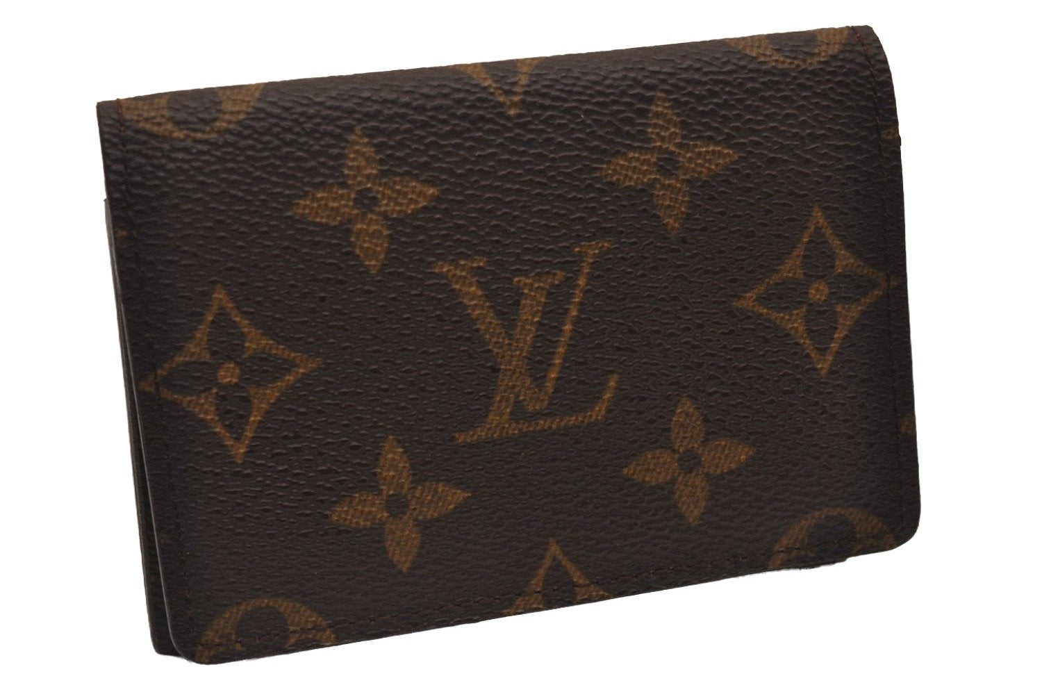 Auth Louis Vuitton Monogram Enveloppe Carte de Visite Card Case M62920 LV 8535I
