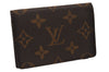 Auth Louis Vuitton Monogram Enveloppe Carte de Visite Card Case M62920 LV 8535I