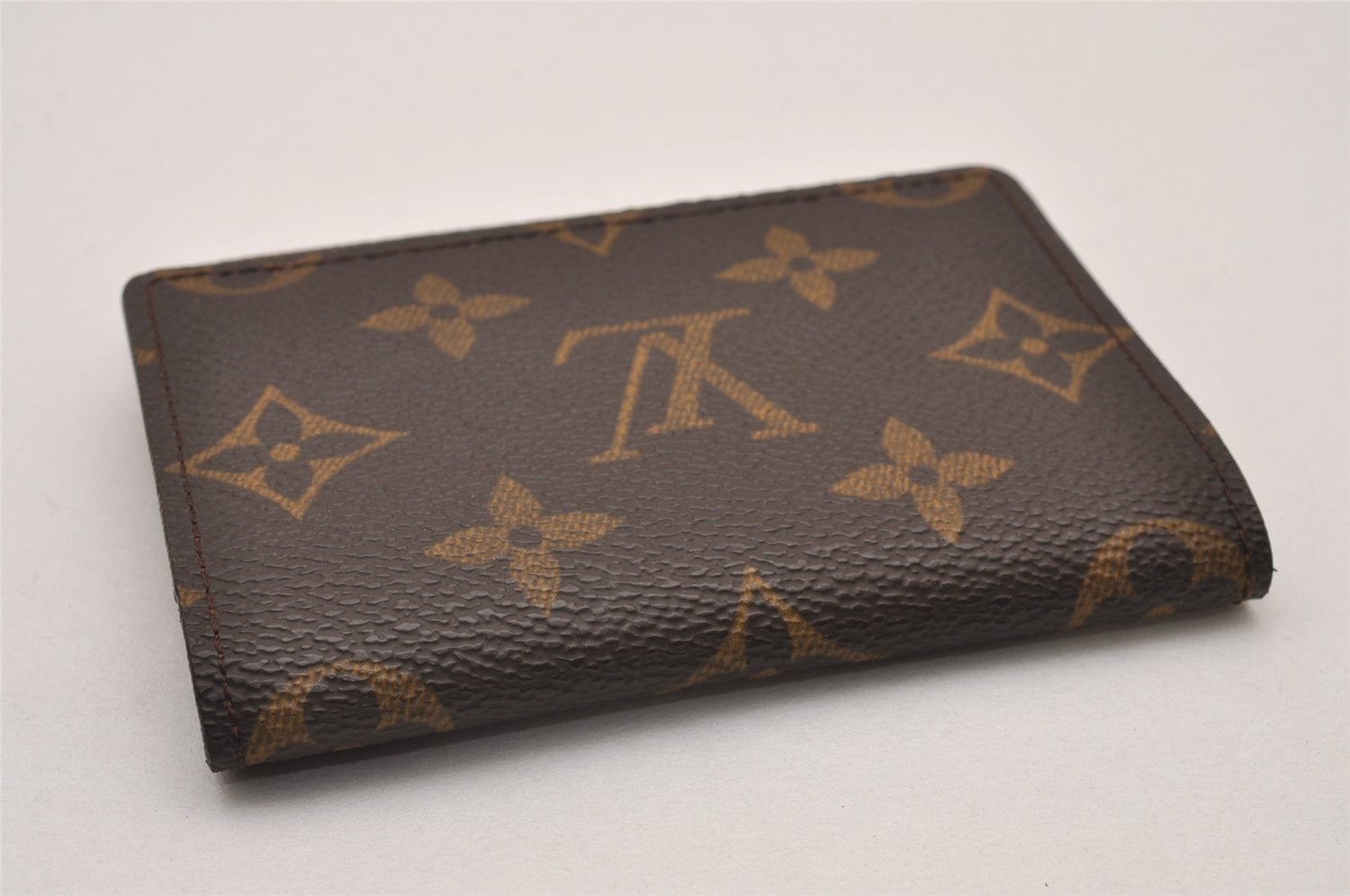 Auth Louis Vuitton Monogram Enveloppe Carte de Visite Card Case M62920 LV 8535I