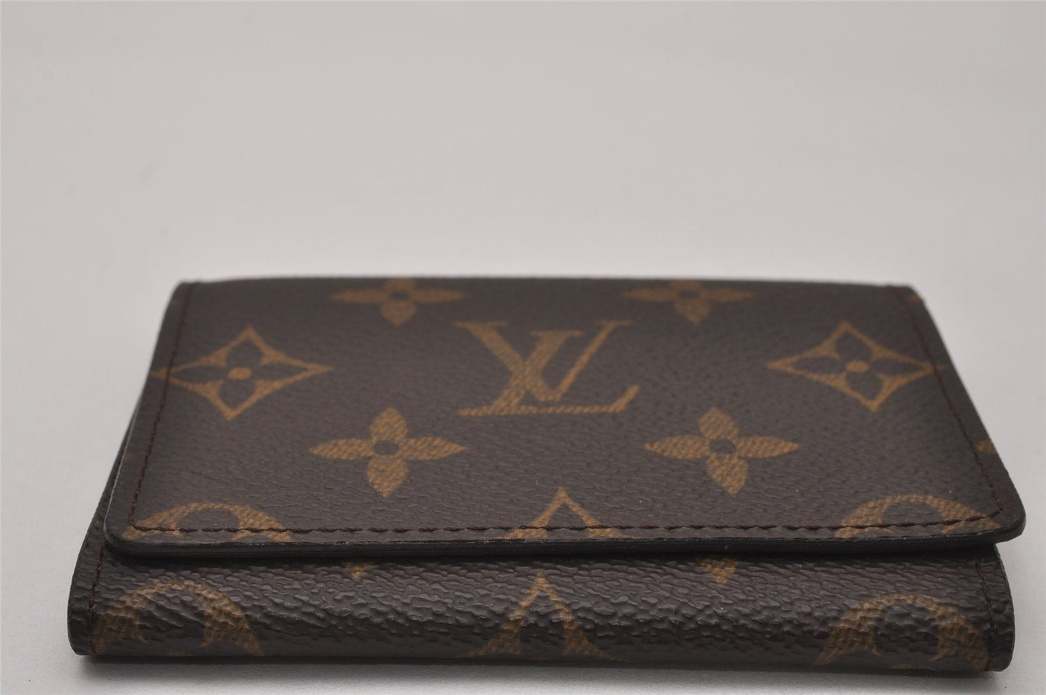 Auth Louis Vuitton Monogram Enveloppe Carte de Visite Card Case M62920 LV 8535I