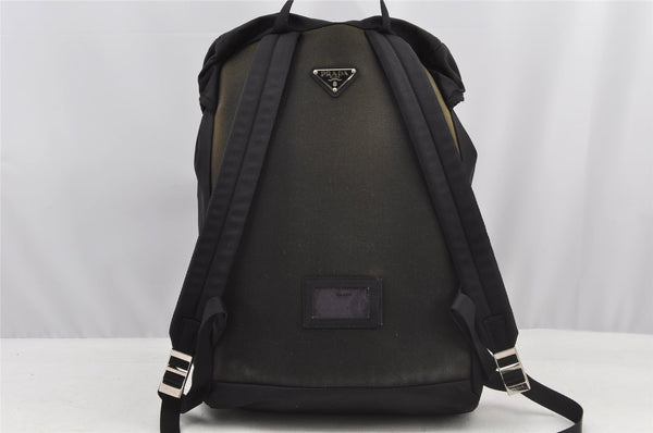 Authentic PRADA Vintage Nylon Tessuto Montagn Backpack V135 Black 8538I