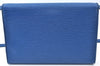 Authentic Louis Vuitton Epi Arche 2Way Shoulder Clutch Bag Blue M52575 LV 8539H