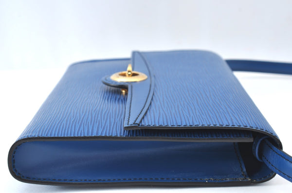 Authentic Louis Vuitton Epi Arche 2Way Shoulder Clutch Bag Blue M52575 LV 8539H