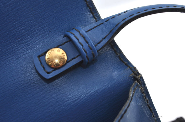 Authentic Louis Vuitton Epi Arche 2Way Shoulder Clutch Bag Blue M52575 LV 8539H