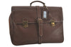 Authentic PRADA Vintage Leather Nappa Briefcase Business Bag Brown 8539I