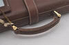 Authentic PRADA Vintage Leather Nappa Briefcase Business Bag Brown 8539I