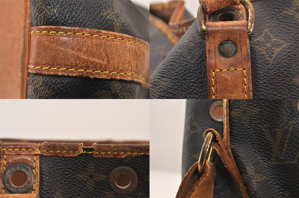 Authentic Louis Vuitton Monogram Petit Noe M42226 Shoulder Drawstring Bag 8540M