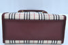 Authentic BURBERRY Vintage Nova Check Canvas Leather Hand Bag Purse Beige 8542H