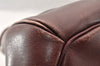 Authentic Cartier Must de Cartier Leather Drawstring Bag Bordeaux Red Junk 8542I