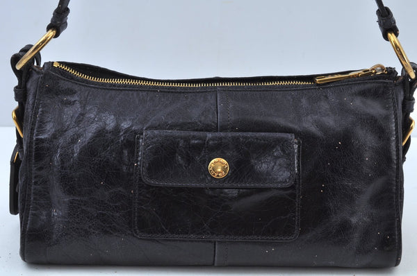 Authentic PRADA Vintage Leather Nappa Shoulder Hand Bag Purse Navy Junk 8543I