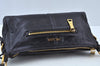 Authentic PRADA Vintage Leather Nappa Shoulder Hand Bag Purse Navy Junk 8543I