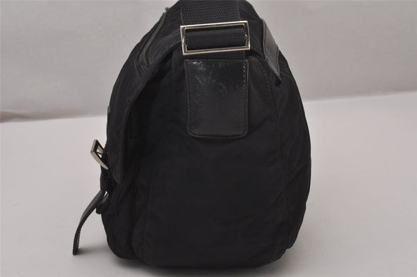 Authentic PRADA Nylon Tessuto Leather Shoulder Cross Body Bag Purse Black 8544I