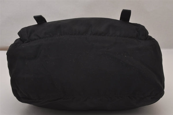 Authentic PRADA Nylon Tessuto Leather Shoulder Cross Body Bag Purse Black 8544I