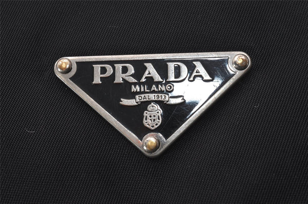 Authentic PRADA Nylon Tessuto Leather Shoulder Cross Body Bag Purse Black 8544I