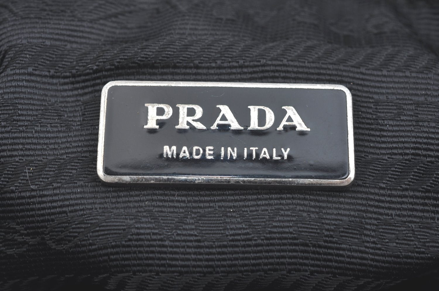 Authentic PRADA Nylon Tessuto Leather Shoulder Cross Body Bag Purse Black 8544I