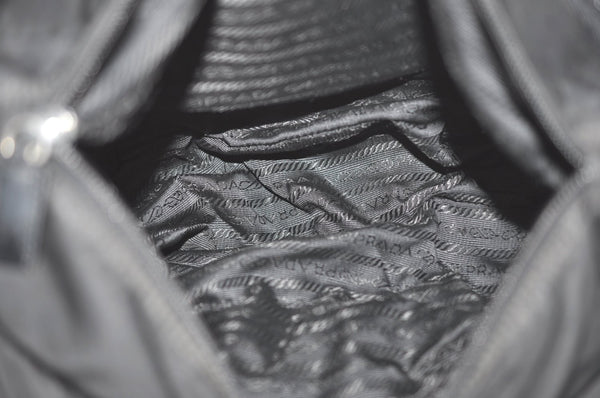 Authentic PRADA Nylon Tessuto Leather Shoulder Cross Body Bag Purse Black 8544I