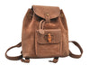 Authentic GUCCI Bamboo Drawstring Backpack Purse Suede Leather Brown 8544M