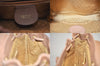 Authentic GUCCI Bamboo Drawstring Backpack Purse Suede Leather Brown 8544M