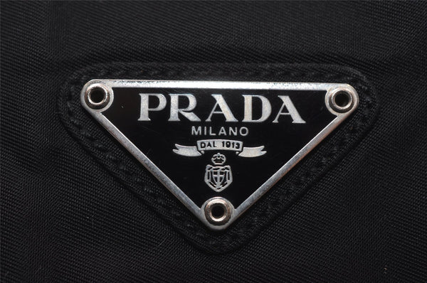 Authentic PRADA Vintage Nylon Tessuto Leather Shoulder Hand Bag Black 8545I