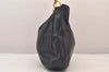 Authentic GUCCI Bamboo 2Way Shoulder Hand Bag Leather Navy Blue Junk 8545M