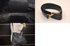 Authentic GUCCI Bamboo 2Way Shoulder Hand Bag Leather Navy Blue Junk 8545M