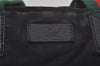 Authentic GUCCI Web Sherry Line Tote Bag GG Nylon Leather 131230 Black 8547I