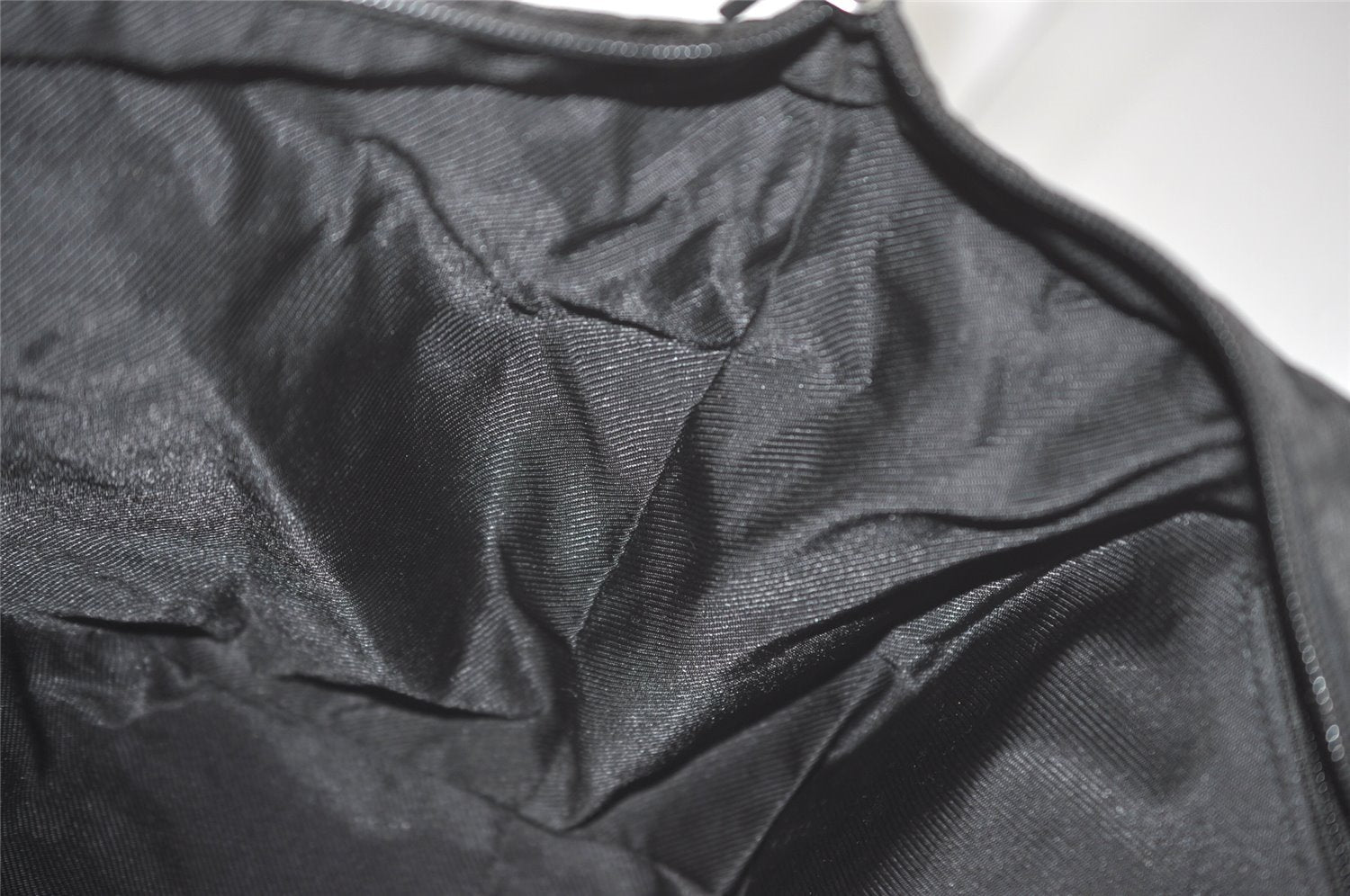 Authentic GUCCI Web Sherry Line Tote Bag GG Nylon Leather 131230 Black 8547I