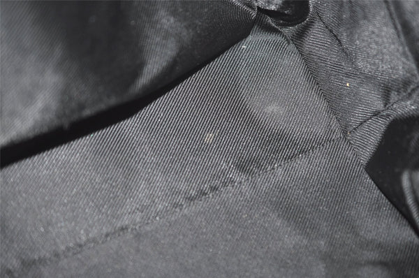 Authentic GUCCI Web Sherry Line Tote Bag GG Nylon Leather 131230 Black 8547I