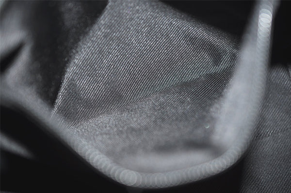 Authentic GUCCI Web Sherry Line Tote Bag GG Nylon Leather 131230 Black 8547I