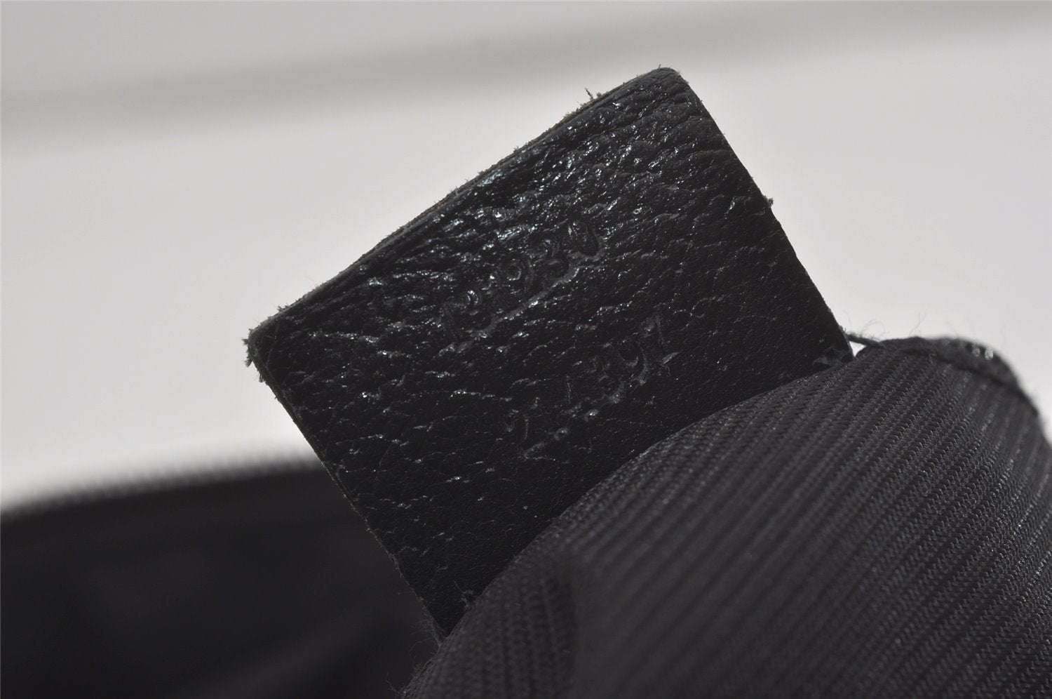 Authentic GUCCI Web Sherry Line Tote Bag GG Nylon Leather 131230 Black 8547I