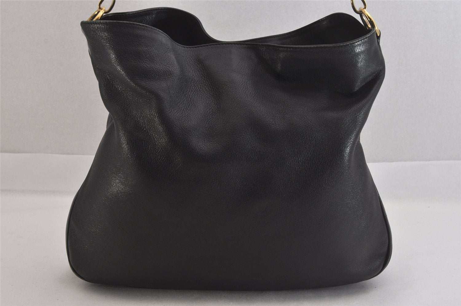 Authentic GUCCI Bamboo 2Way Shoulder Hand Bag Leather 0011577 Black Junk 8548M