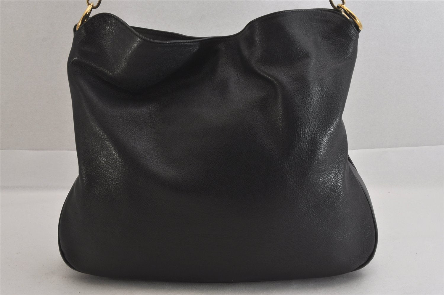 Authentic GUCCI Bamboo 2Way Shoulder Hand Bag Leather 0011577 Black Junk 8548M