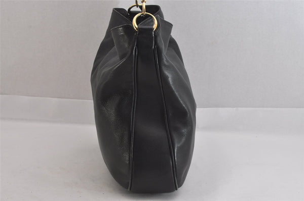 Authentic GUCCI Bamboo 2Way Shoulder Hand Bag Leather 0011577 Black Junk 8548M