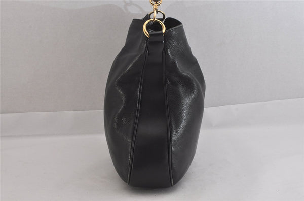 Authentic GUCCI Bamboo 2Way Shoulder Hand Bag Leather 0011577 Black Junk 8548M