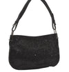 Authentic GUCCI Vintage Shoulder Hand Bag Purse Beads Leather Black 8549I