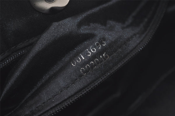 Authentic GUCCI Vintage Shoulder Hand Bag Purse Beads Leather Black 8549I