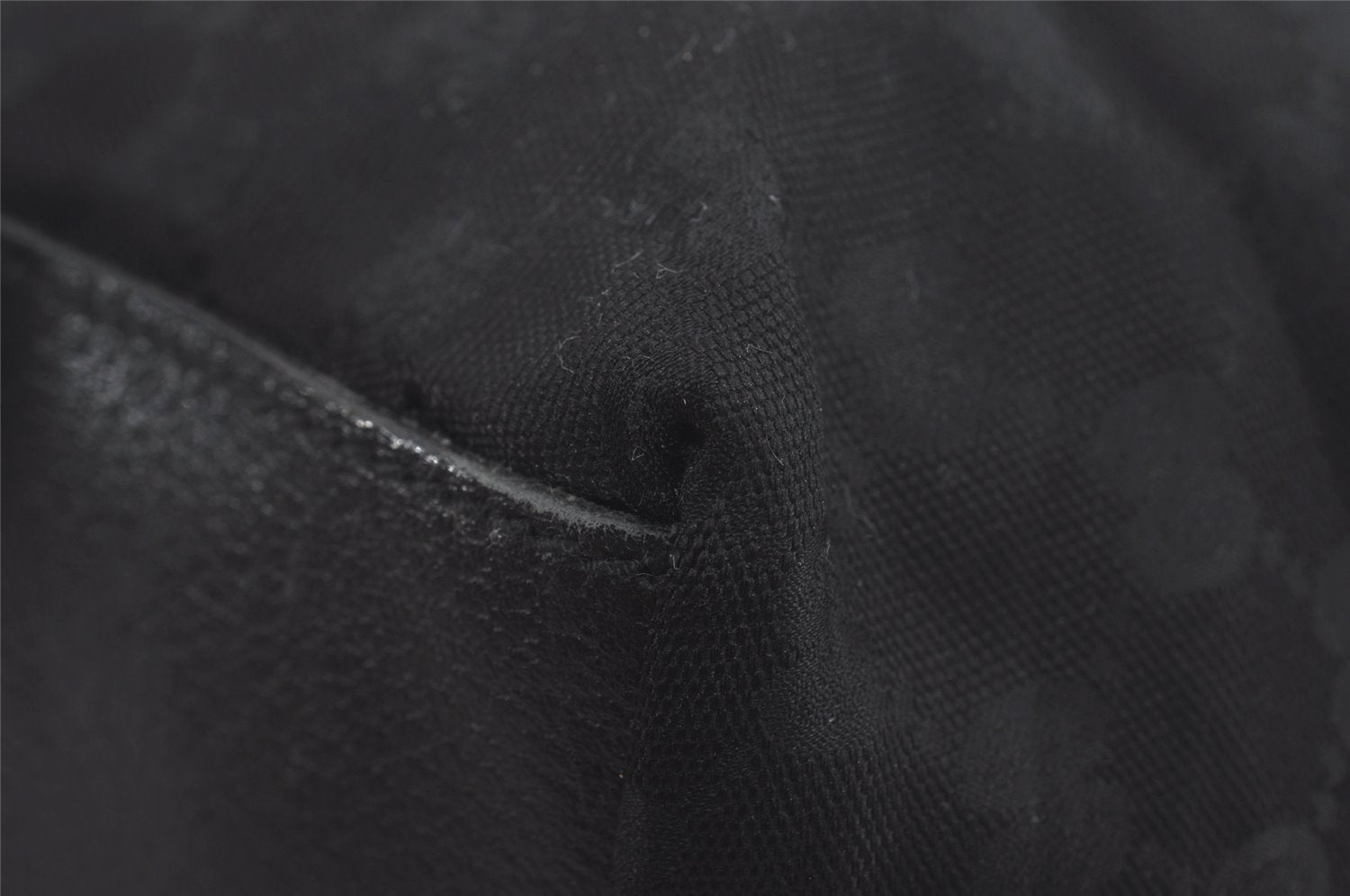 Authentic GUCCI Web Sherry Line Tote Bag GG Nylon Leather 131230 Black 8550I