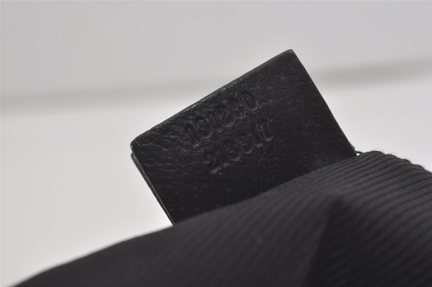 Authentic GUCCI Web Sherry Line Tote Bag GG Nylon Leather 131230 Black 8550I