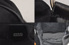 Authentic GUCCI Bamboo Vintage Shoulder Hand Bag Nylon Leather Black 8550M
