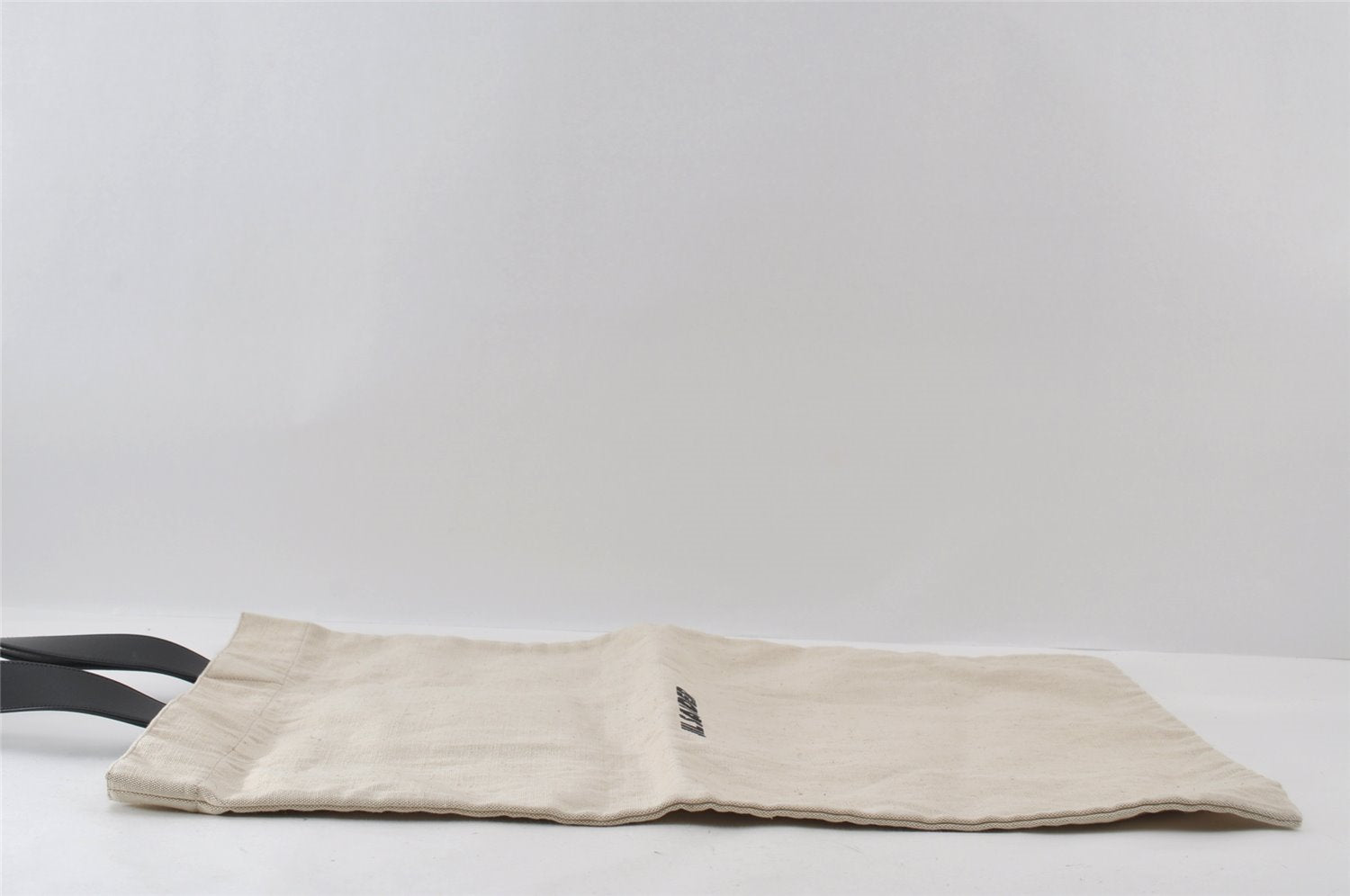 Authentic JIL SANDER Vintage Travel Shoulder Tote Bag Canvas Leather White 8551I