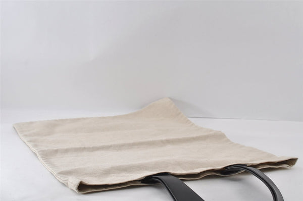 Authentic JIL SANDER Vintage Travel Shoulder Tote Bag Canvas Leather White 8551I