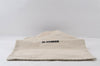 Authentic JIL SANDER Vintage Travel Shoulder Tote Bag Canvas Leather White 8551I
