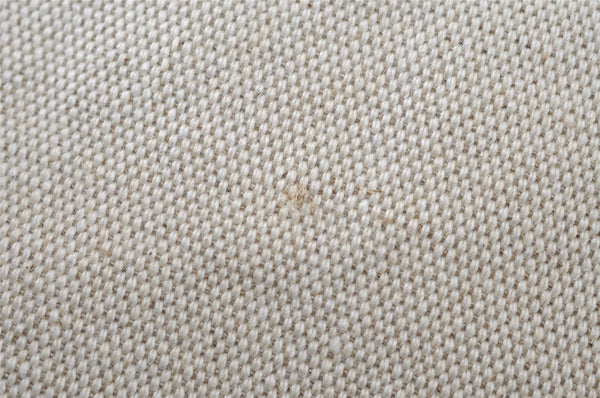 Authentic JIL SANDER Vintage Travel Shoulder Tote Bag Canvas Leather White 8551I