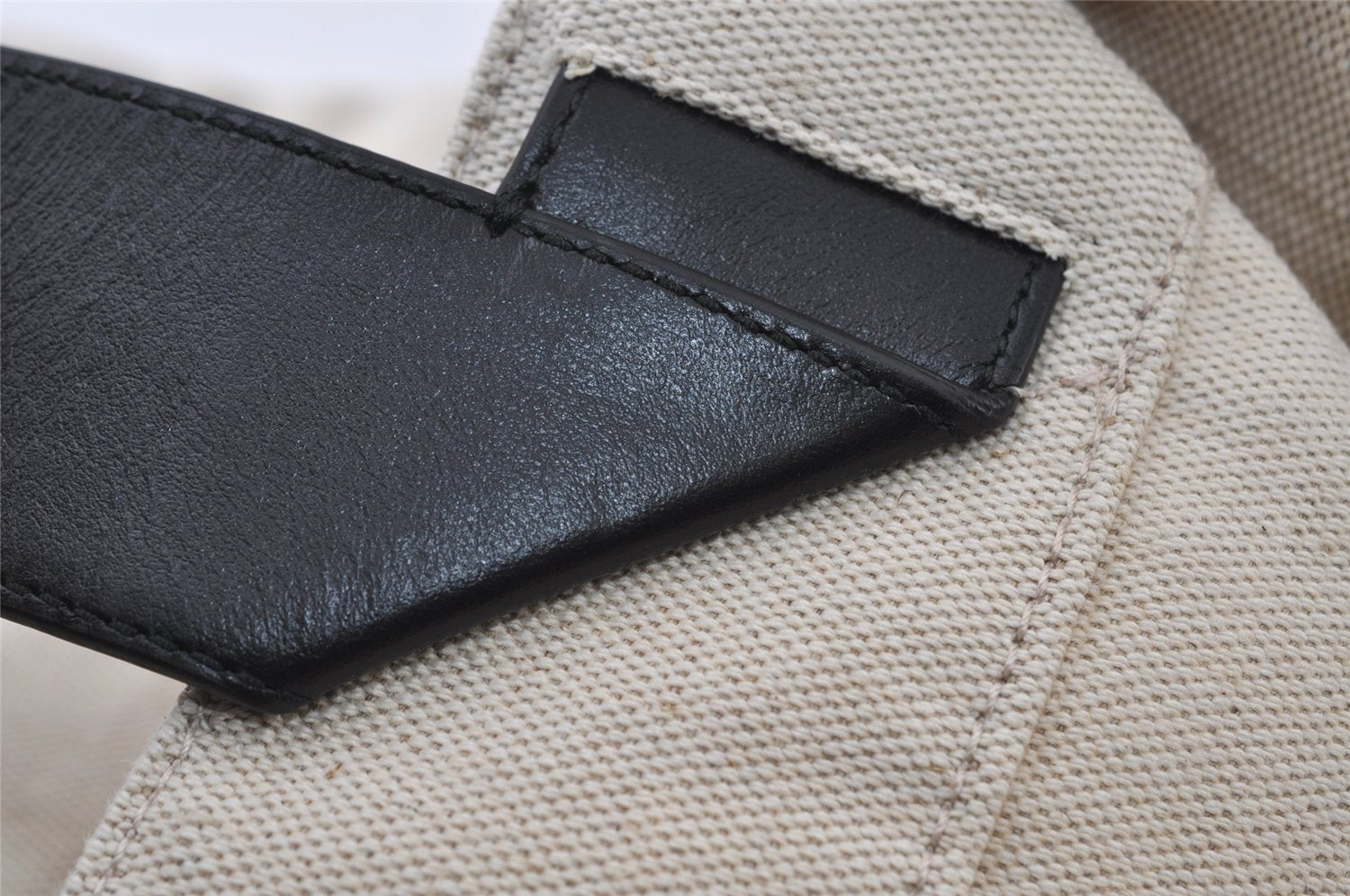 Authentic JIL SANDER Vintage Travel Shoulder Tote Bag Canvas Leather White 8551I