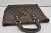 Authentic GUCCI Hand Tote Bag Purse GG Canvas Leather 257249 Brown Black 8552I