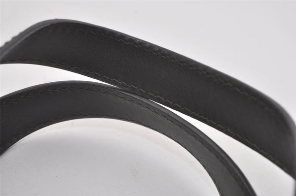 Authentic GUCCI Hand Tote Bag Purse GG Canvas Leather 257249 Brown Black 8552I