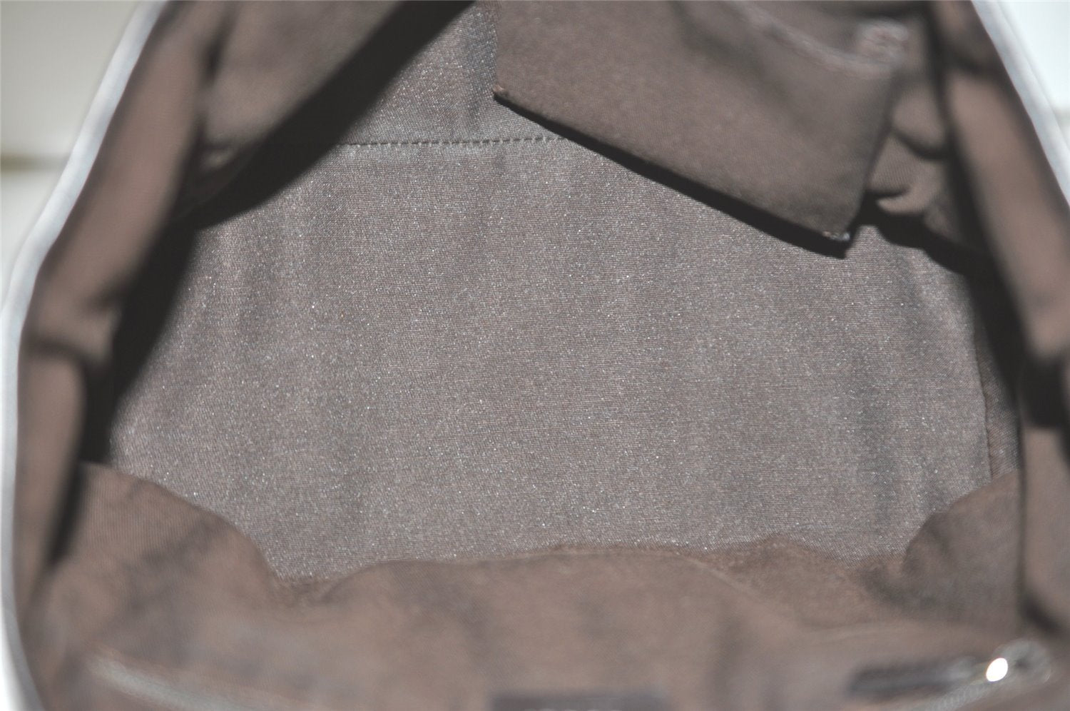 Authentic GUCCI Hand Tote Bag Purse GG Canvas Leather 257249 Brown Black 8552I